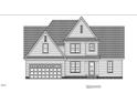 Illustration of a two-story home showcasing its front elevation and attached garage at 105 Viola Ln, Franklinton, NC 27525