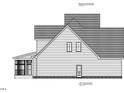 Illustration of a two-story home showcasing its left elevation and porch at 105 Viola Ln, Franklinton, NC 27525