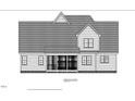Illustration of a two-story home showcasing its rear elevation and porch at 105 Viola Ln, Franklinton, NC 27525