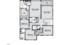 Upstairs floor plan boasts a large game room, a laundry room, and 4 bedrooms including the owner's suite at 1905 Old Bramble Ln # 4, Fuquay Varina, NC 27526