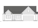 Front exterior elevation rendering showcasing the home's architectural details and design at 27 Mossman Ct, Zebulon, NC 27597