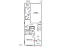 First-floor plan featuring a garage, bedroom, bathroom, porch and a covered entry at 312 Chesapeak Commons St # 144, Garner, NC 27529