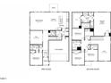 Detailed floor plan showcasing the layout of the first and second floors of the home at 3817 Rosebush Dr, Zebulon, NC 27597