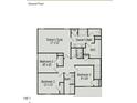 Second floor plan featuring an owner's suite, three bedrooms, two bathrooms, and laundry room at 209 Deodora Ln, Cameron, NC 28326