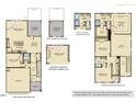 Detailed floor plan showcasing the layout of the home, including the kitchen, bedrooms, and living spaces at 641 Emerald Bay Cir, Raleigh, NC 27610