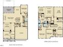 Detailed floor plan showcasing the layout of the main and upper levels with room dimensions and features at 812 Emerald Bay Cir, Raleigh, NC 27610