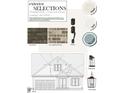 Exterior selections showing brick, roof, paint colors and exterior lighting at 205 Big Bradley Dr, Wendell, NC 27591