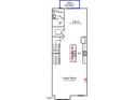 Detailed floorplan showcasing the Gathering room, eat in kitchen, stairs, pantry and deck at 332 Chesapeak Commons St # 141, Garner, NC 27529