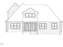 Home architectural drawing displaying the back elevation with multiple windows and porch access at 328 Conner Ridge Rd, Efland, NC 27243