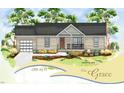 Charming single-story home with a covered front porch, an attached garage, and mature landscaping around the property at 82 Asher Pointe Way, Benson, NC 27504
