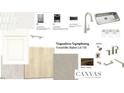 Selection of elegant interior materials, including stone, tile, and modern fixtures at 8717 Wardle Ct, Raleigh, NC 27616