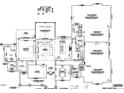 Layout of the first floor featuring a kitchen, Gathering room, Primary suite, and a 3-car garage at 59 Riverstone Dr, Pittsboro, NC 27312