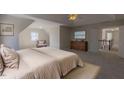 Spacious main bedroom with vaulted ceilings, a sitting area, and ensuite bathroom at 3671 Coach Lantern Ave, Wake Forest, NC 27587