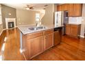 Features kitchen island, stainless steel dishwasher, and a double sink at 309 Mainline Sta, Morrisville, NC 27560