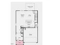Layout for the home's main floor featuring the Gathering Room, Kitchen, and Garage at 174 Blue Butterfly Dr, Angier, NC 27501