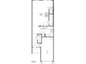 Open concept floor plan showing the kitchen, living area, entry, and garage at 521 Eastwood St, Durham, NC 27703