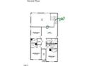 Second floor plan featuring bedrooms, bathrooms, loft, and storage areas, designed for comfortable living at 1204 Opal Ln # 93, Durham, NC 27705