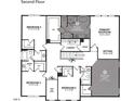 Second floor plan featuring four bedrooms, three bathrooms, a loft, and a laundry room at 1208 Opal Ln # 92, Durham, NC 27705