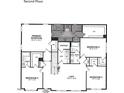 Second floor plan showcasing primary bedroom, three additional bedrooms, loft, and storage at 1216 Opal Ln # 90, Durham, NC 27705