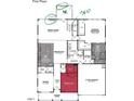 Layout featuring a spacious kitchen, cozy breakfast area, mudroom, and a primary bedroom suite with a luxurious bath at 1220 Opal Ln # 89, Durham, NC 27705