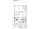 Second-floor plan featuring three bedrooms, two bathrooms, and a versatile loft space, perfect for Gathering living at 1220 Opal Ln # 89, Durham, NC 27705
