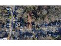 Aerial view of a long rectangular lot in a residential area, perfect for a new home or business development at 306 N Driver St, Durham, NC 27703