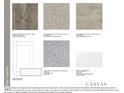 Selection of interior design elements featuring flooring, cabinetry, granite, and backsplash samples at 8713 Wardle Ct, Raleigh, NC 27616