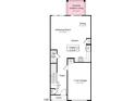 Open-concept first floor plan featuring a kitchen, dining area, and living room with access to a covered patio at 8713 Wardle Ct, Raleigh, NC 27616