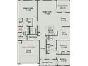 Detailed floor plan showcasing the layout of the home, including the owner's suite, Gathering room, and kitchen at 143 Vega Loop, Sanford, NC 27330