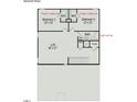 Second floor plan featuring a loft, two bedrooms, and a bath at 147 Vega Loop, Sanford, NC 27330