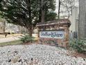 Staffordshire neighborhood entrance sign with brick base and mature landscaping at 402 Shannonford Ct, Wake Forest, NC 27587