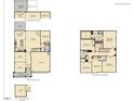 First and second floor layout featuring open living spaces, bedrooms, and a garage, designed for comfortable living at 1308 Hazelnut Ridge Ln, Knightdale, NC 27545