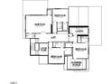 Second floor plan displays four bedrooms, three baths, loft, and laundry room at 1804 Okeefe Ln, Raleigh, NC 27613