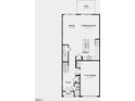 Layout of the first floor including the gathering room, kitchen, and 1-car garage at 270 Sweetbay Tree Dr, Wendell, NC 27591