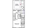 Detailed third floorplan showing layout of primary bedroom, laundry, and two bathrooms at 328 Chesapeak Commons St # 142, Garner, NC 27529