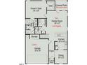 Layout of the first floor featuring the owner's suite, Gathering room, kitchen, and garage at 72 E Victory View Ter, Smithfield, NC 27577