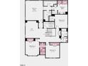 Floor plan of the upper level shows bedrooms, bathrooms, loft and laundry at 113 Cloud Berry Ln, Holly Springs, NC 27540