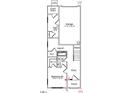 First floor floorplan featuring a Gathering entry, garage, and bedroom #3 at 336 Chesapeak Commons St # 140, Garner, NC 27529