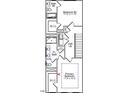 Top floorplan features primary bedroom and bath, bedroom #2 and bath #2 at 336 Chesapeak Commons St # 140, Garner, NC 27529