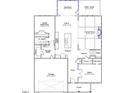Layout of the home's first floor, showing the placement of rooms and features at 232 Augusta Pond Way # 124, Raleigh, NC 27603