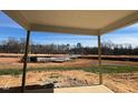 Inviting back porch with scenic views of the surrounding landscape at 121 Willow Cameron Way, Angier, NC 27501