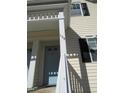Close-up of townhouse entrance showing the house number and covered entryway at 139 Kingsbury Dr, Chapel Hill, NC 27514