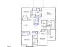 Detailed floor plan showcasing the second floor layout with bedrooms, bathrooms, and a spacious loft area at 319 N Maple Walk # 213, Garner, NC 27529