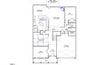 Home floor plan for first floor showing kitchen, office, garage, living room, and foyer at 322 N Maple Walk Walk # 237, Garner, NC 27529