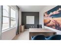 Bright home office with a modern desk, large window, and stylish decor at 813 Washington St, Fuquay Varina, NC 27526