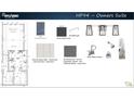 Owner's suite bathroom design with a walk-in shower, hexagon tile flooring, and modern fixtures at 104 Pointe Park Cir, Holly Springs, NC 27540