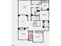 Detailed floor plan showcases the layout of the second floor with bedrooms, bathrooms, owner's suite, loft and laundry room at 201 Hiddenite Pl, Holly Springs, NC 27540