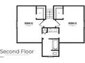 Second floor plan featuring two bedrooms, a bathroom, and walk-in closets at 432 Springtooth Dr, Zebulon, NC 27597