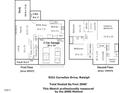 Professionally measured sketch of a 2 story home with detailed dimensions using the ANSI Method at 5321 Carnelian Dr, Raleigh, NC 27610