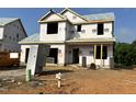 New construction two-story home with unfinished brick columns ready to be the perfect dream home at 189 W Saltgrass Ln, Smithfield, NC 27577